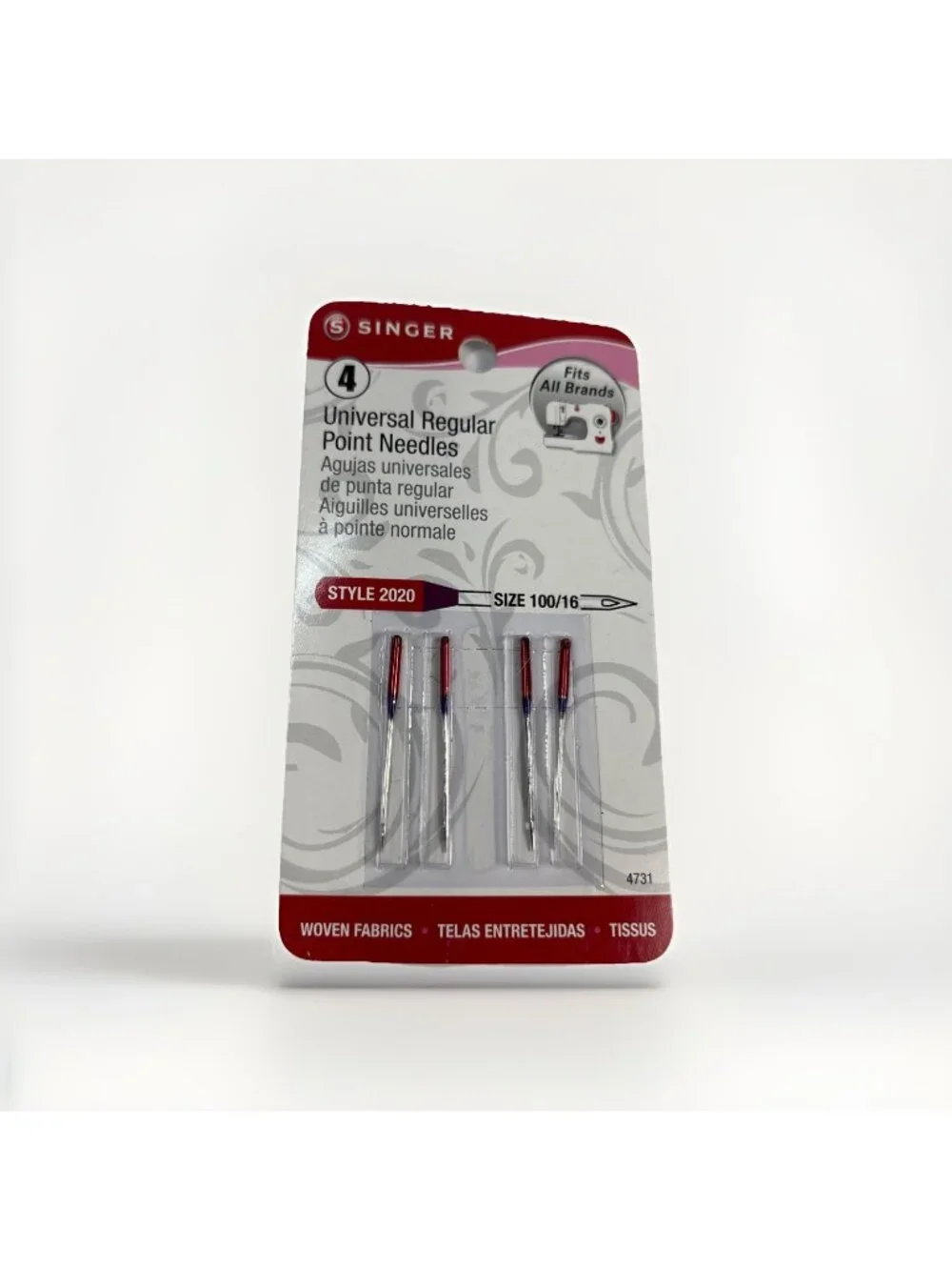 Singer 4731 Universal Regular Point Needles ( 4 ) Size 100/16